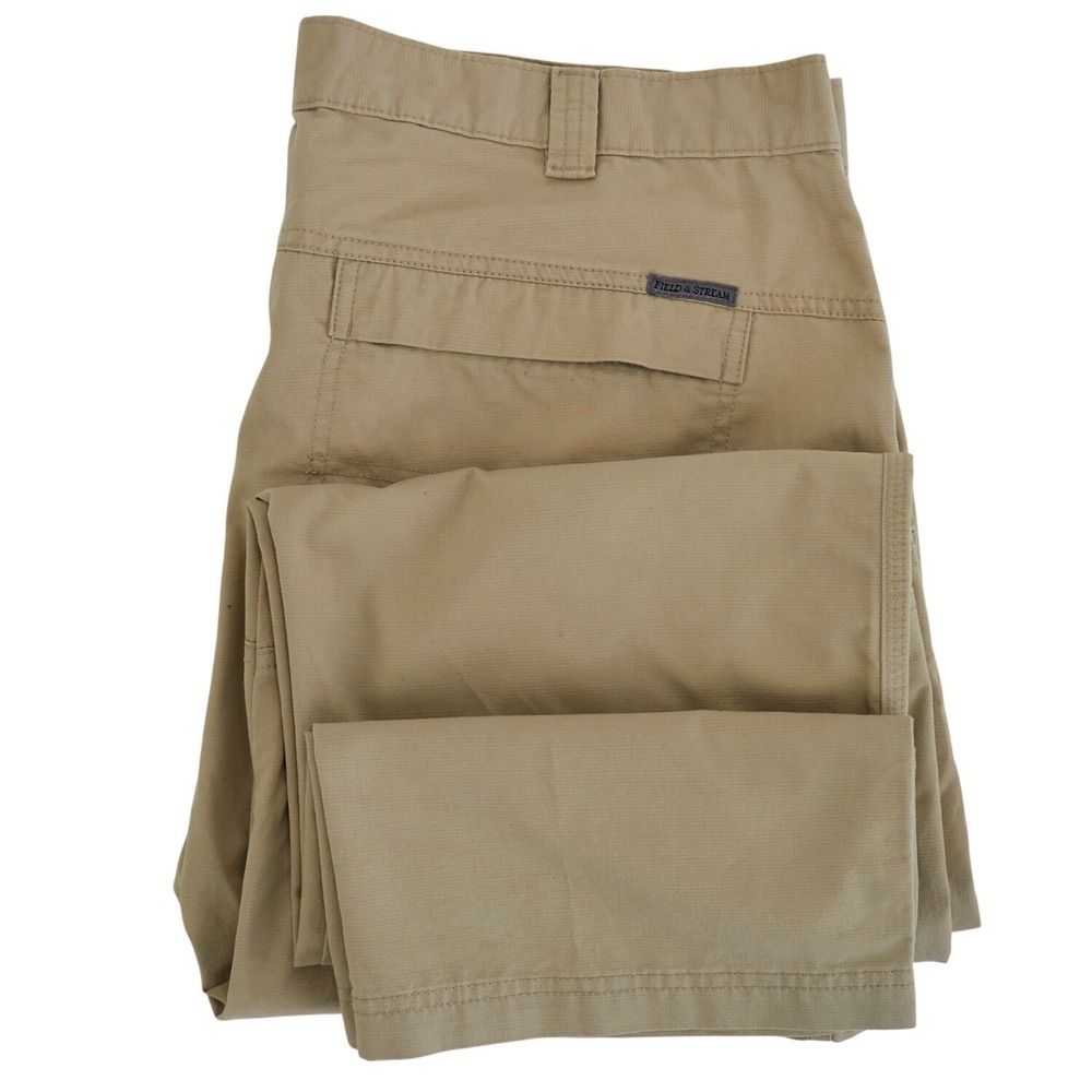 Field & Stream Men's Cargo Pants 38x30 Khaki Lightweight Ripstop Outdoor